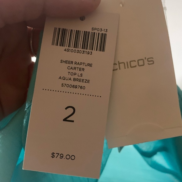 Chico’s Sheer top - Picture 5 of 6